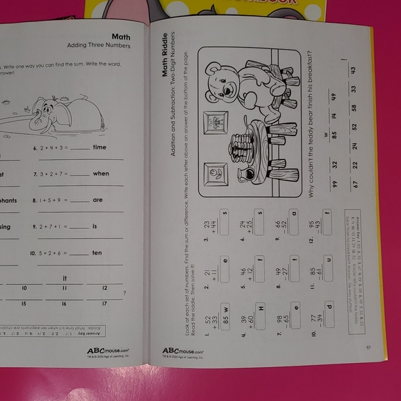 ABC mouse "Math" and "Phonics" workbooks - Picture 3 of 5